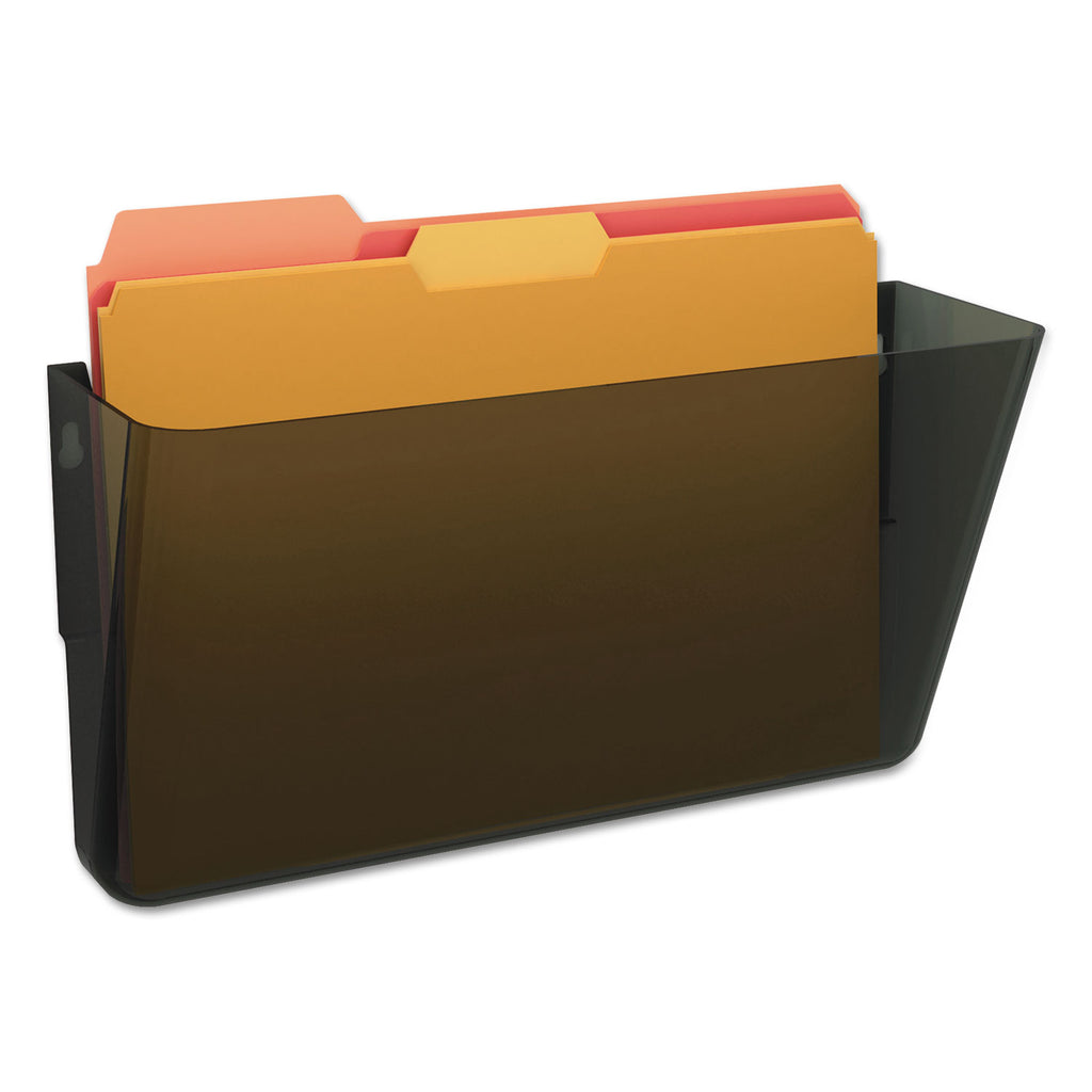 DocuPocket Stackable Wall Pocket, Letter Size, 13" x 4", Smoke - 