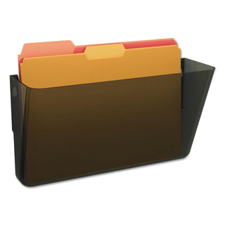 DocuPocket Stackable Wall Pocket, Letter Size, 13" x 4", Smoke - 