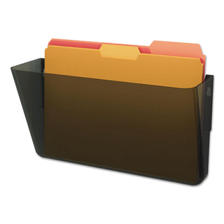 DocuPocket Stackable Wall Pocket, Letter Size, 13" x 4", Smoke - 