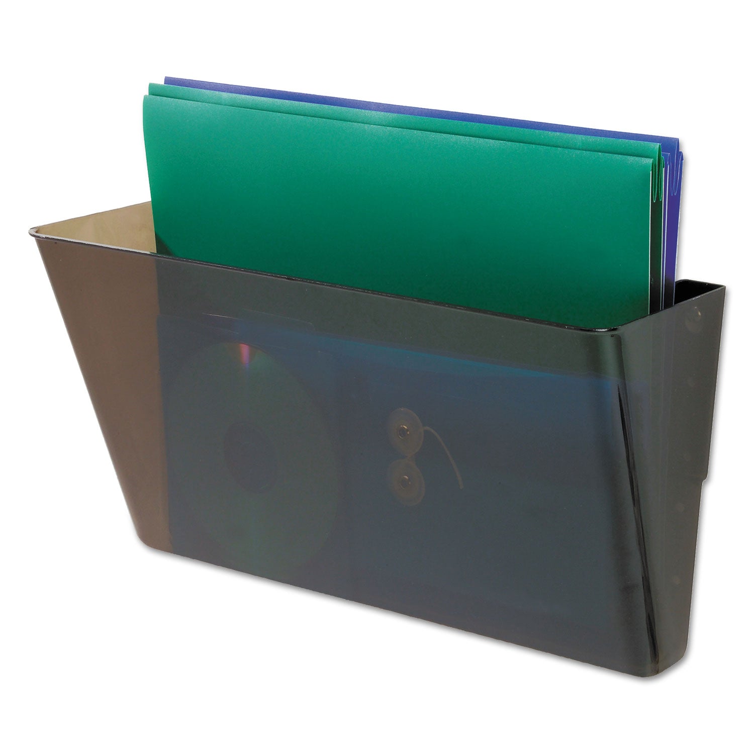 DocuPocket Stackable Wall Pocket, Letter Size, 13" x 4", Smoke - 