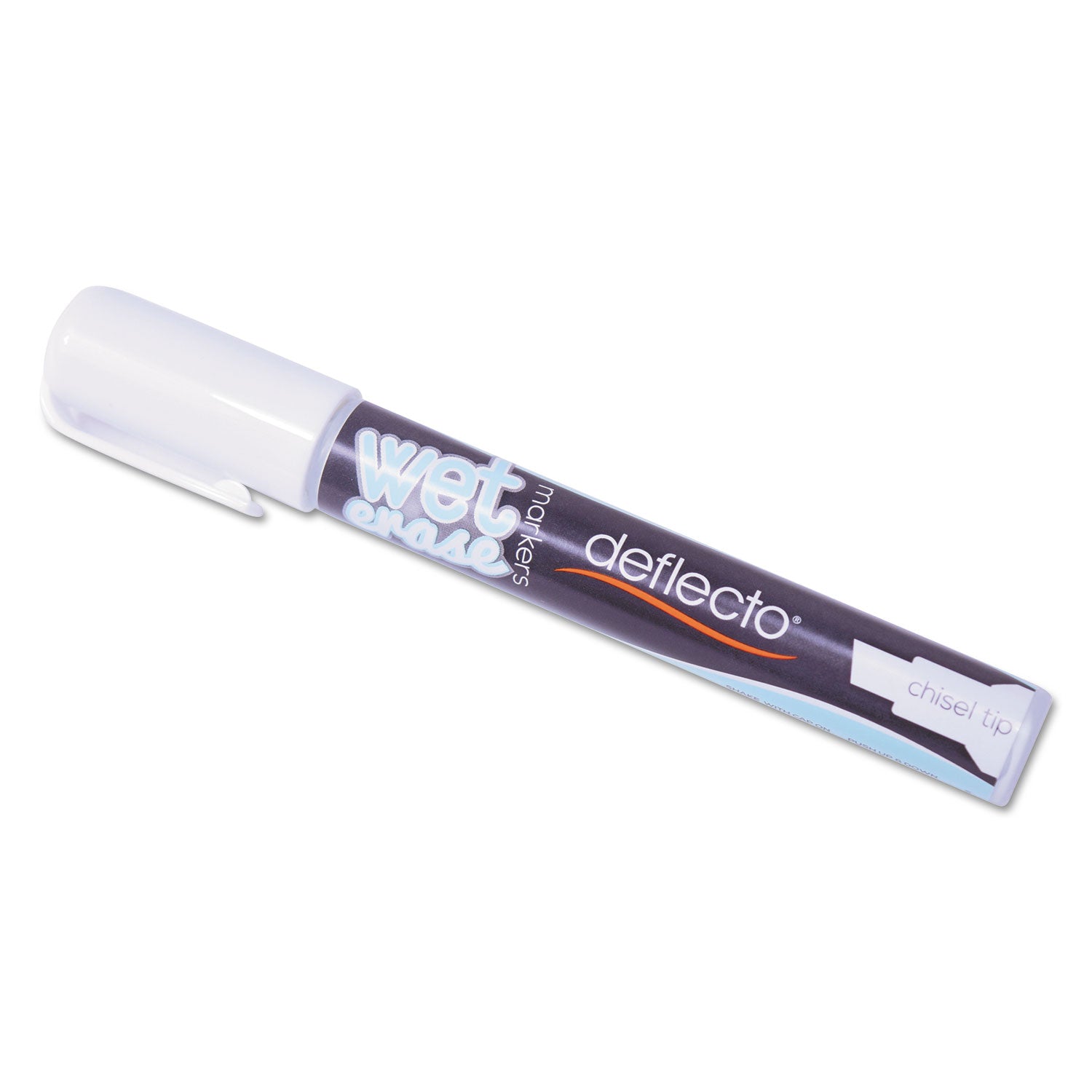 Wet Erase Markers, Medium Chisel Tip, White, 4/Pack - 