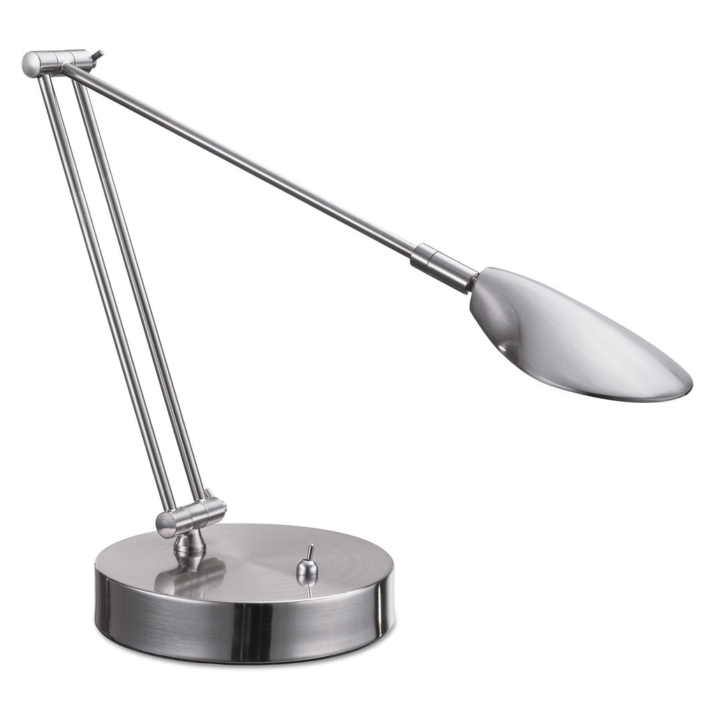 Adjustable LED Task Lamp with USB Port, 11w x 6.25d x 26h, Brushed Nickel