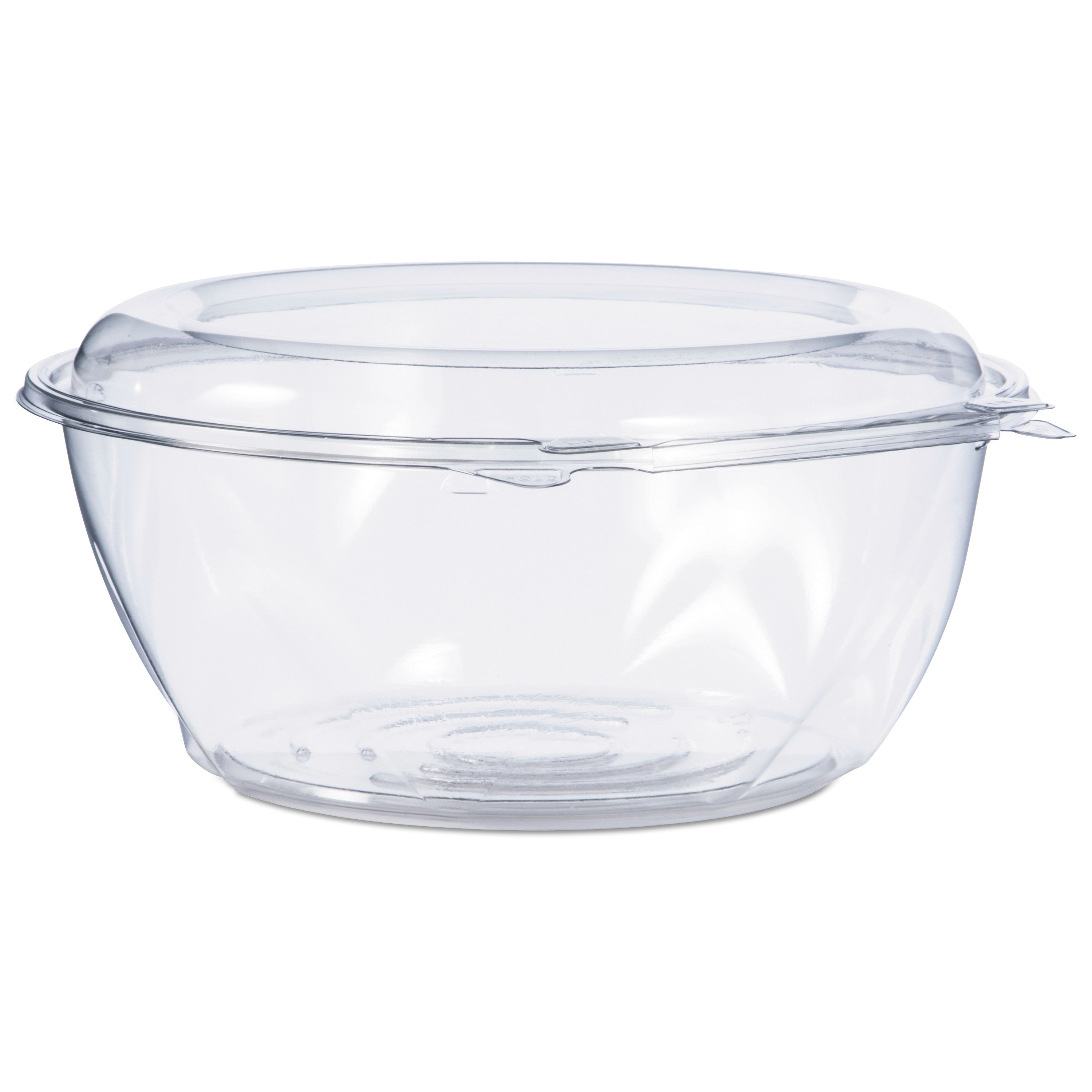 tamper-resistant-tamper-evident-bowls-with-dome-lid-64-oz-89-diameter-x-4h-clear-plastic-100-carton_dccctr64bd - 1