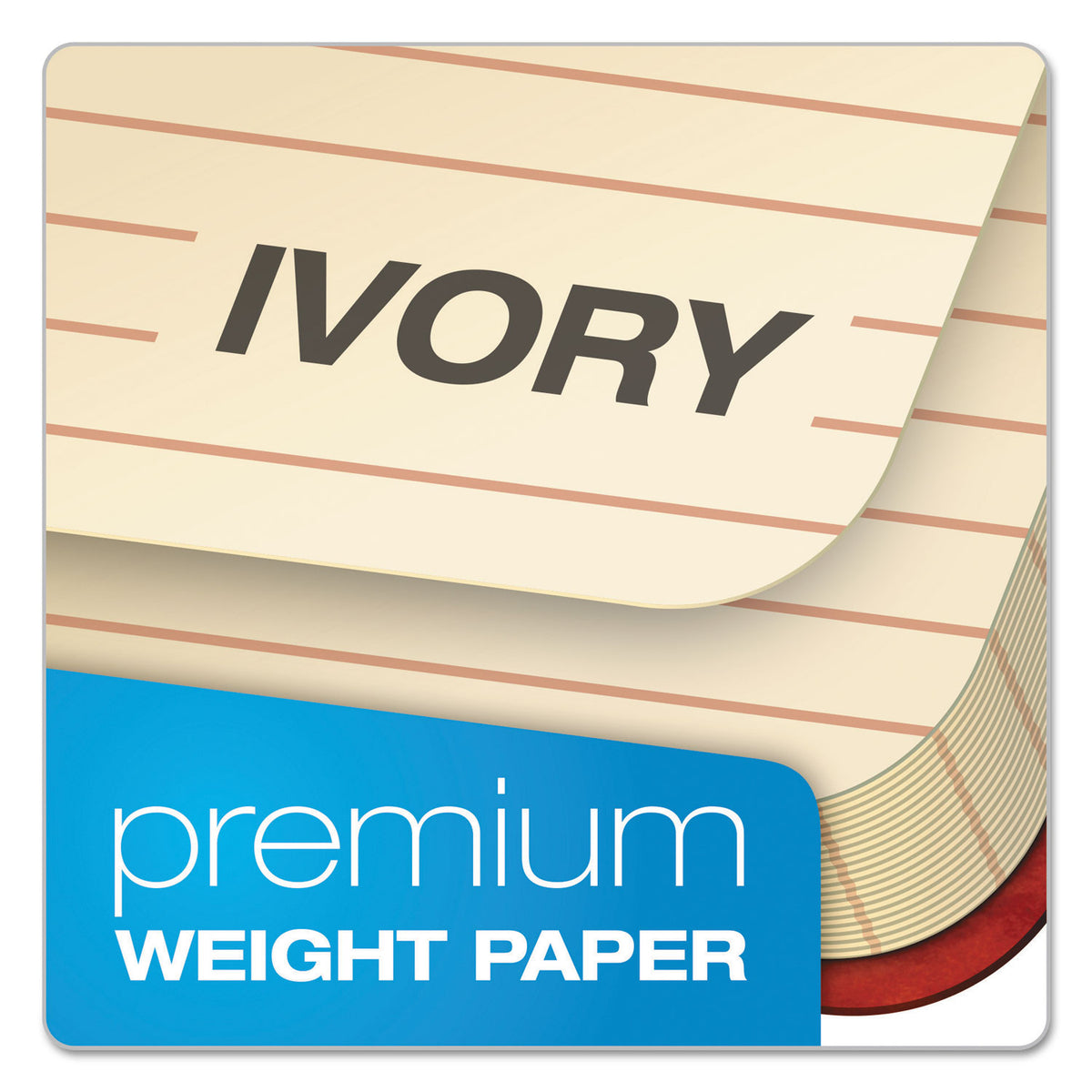 Gold Fibre Retro Wirebound Writing Pads, Wide/Legal and Quadrille Rule, Red Cover, 70 White 8.5 x 11.75 Sheets