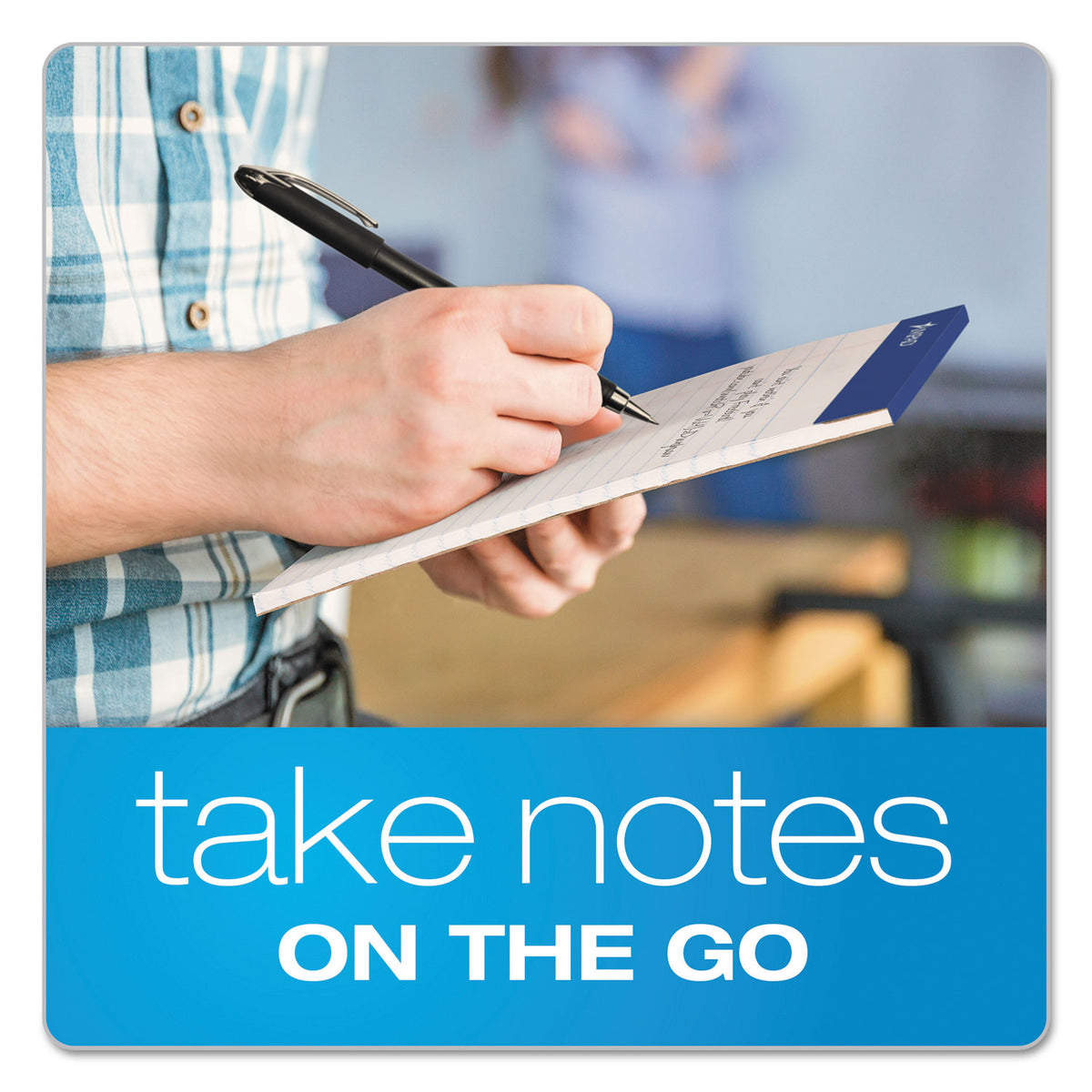 Recycled Writing Pads, Narrow Rule, Politex Green Kelsu Headband, 50 White 5 x 8 Sheets, Dozen - 