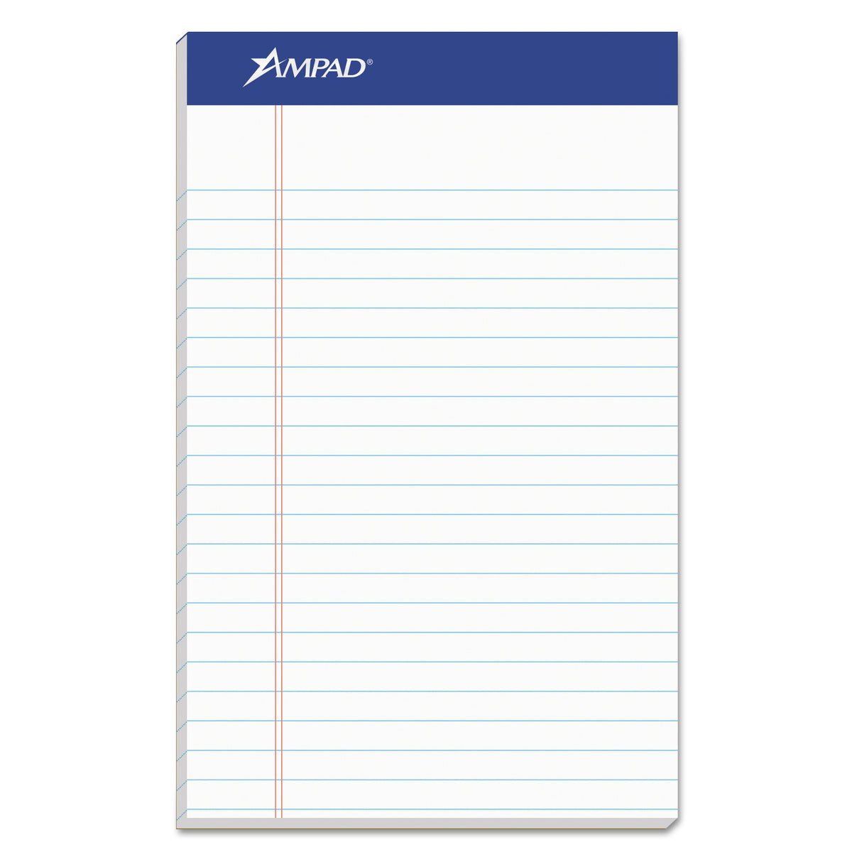 Recycled Writing Pads, Narrow Rule, Politex Green Kelsu Headband, 50 White 5 x 8 Sheets, Dozen - 