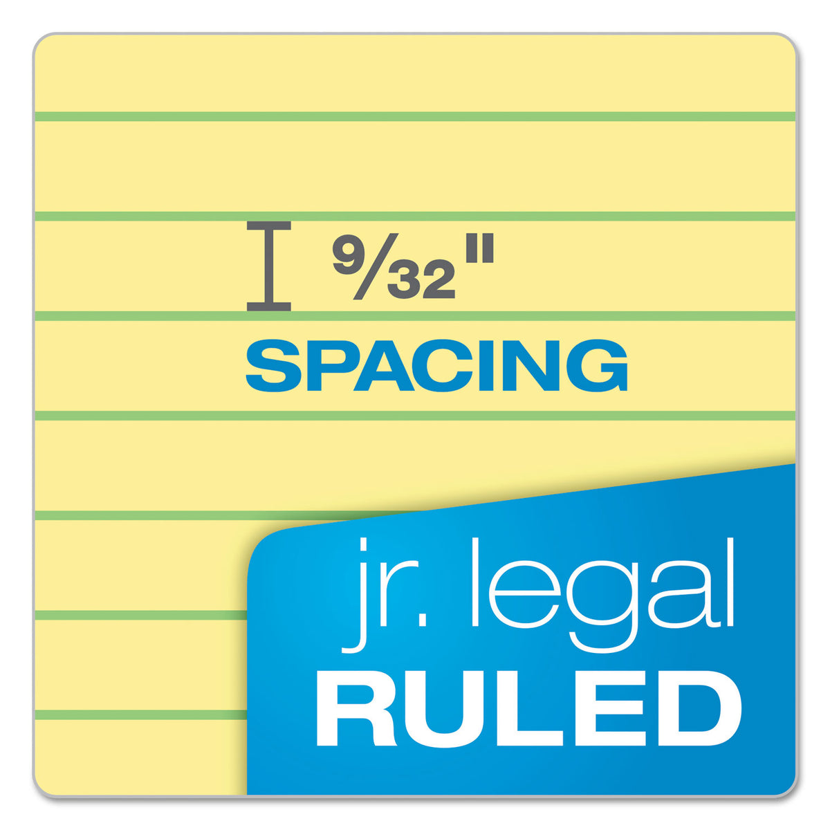 Perforated Writing Pads, Narrow Rule, 50 Canary-Yellow 5 x 8 Sheets, Dozen