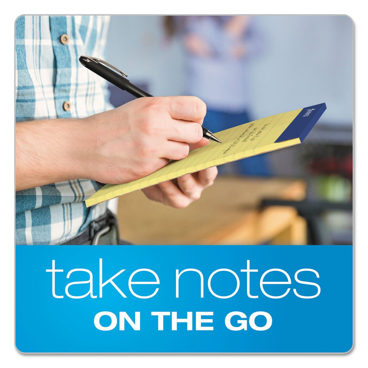 Perforated Writing Pads, Narrow Rule, 50 Canary-Yellow 5 x 8 Sheets, Dozen