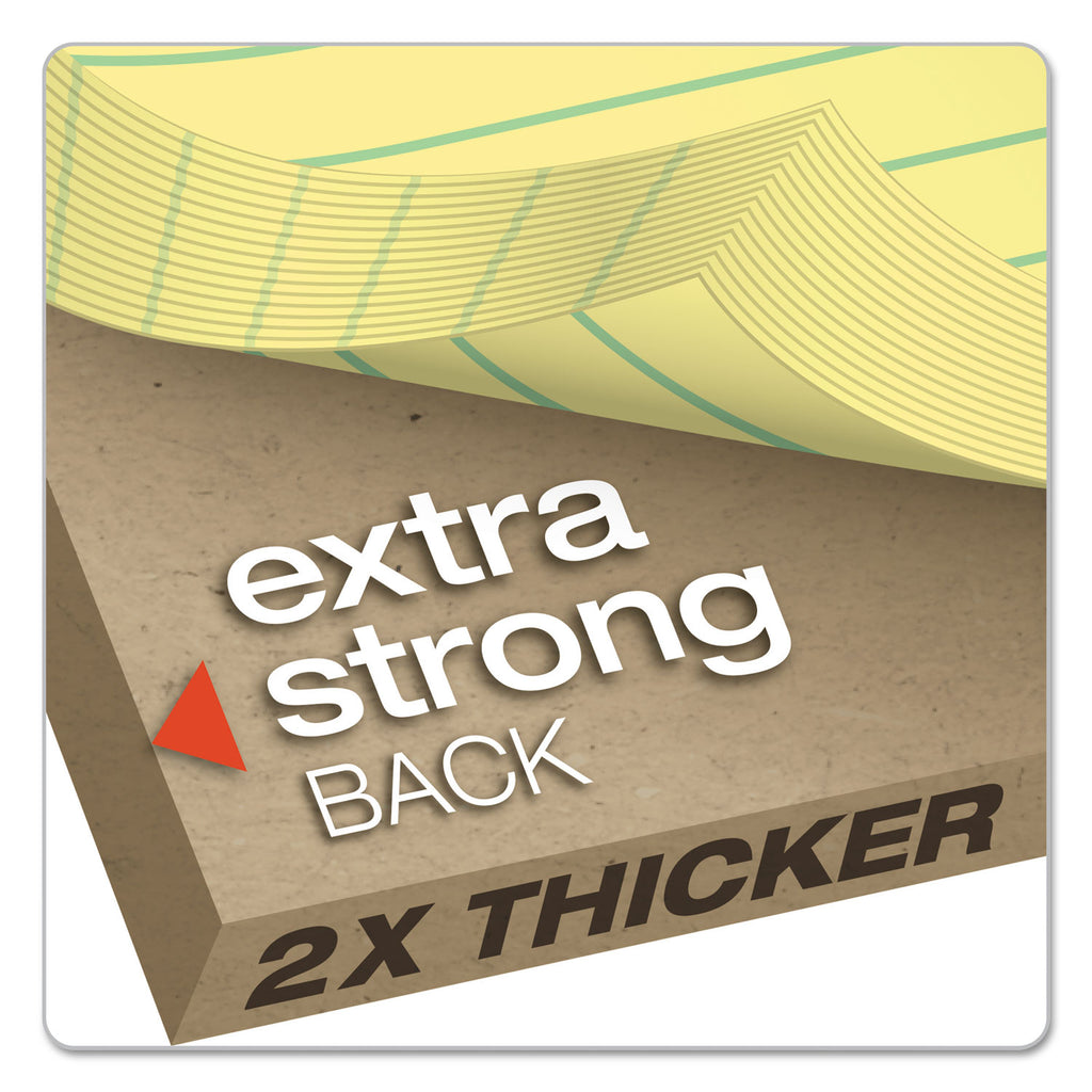 Double Sheet Pads, Narrow Rule, 100 Canary-Yellow 8.5 x 11.75 Sheets - 
