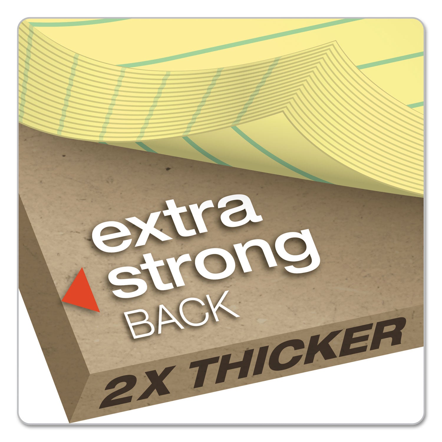 Double Sheet Pads, Narrow Rule, 100 Canary-Yellow 8.5 x 11.75 Sheets - 
