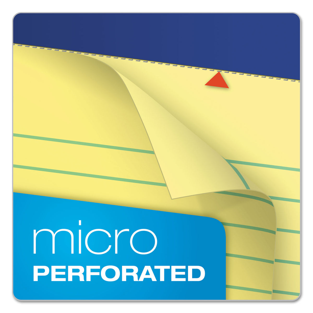 Perforated Writing Pads, Narrow Rule, 50 Canary-Yellow 5 x 8 Sheets, Dozen