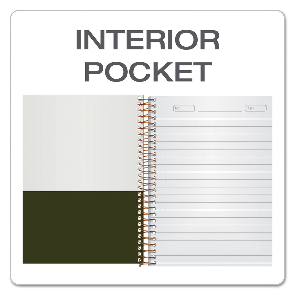 Gold Fibre Personal Notebooks, 1-Subject, Medium/College Rule, Classic Green Cover, (100) 7 x 5 Sheets - 