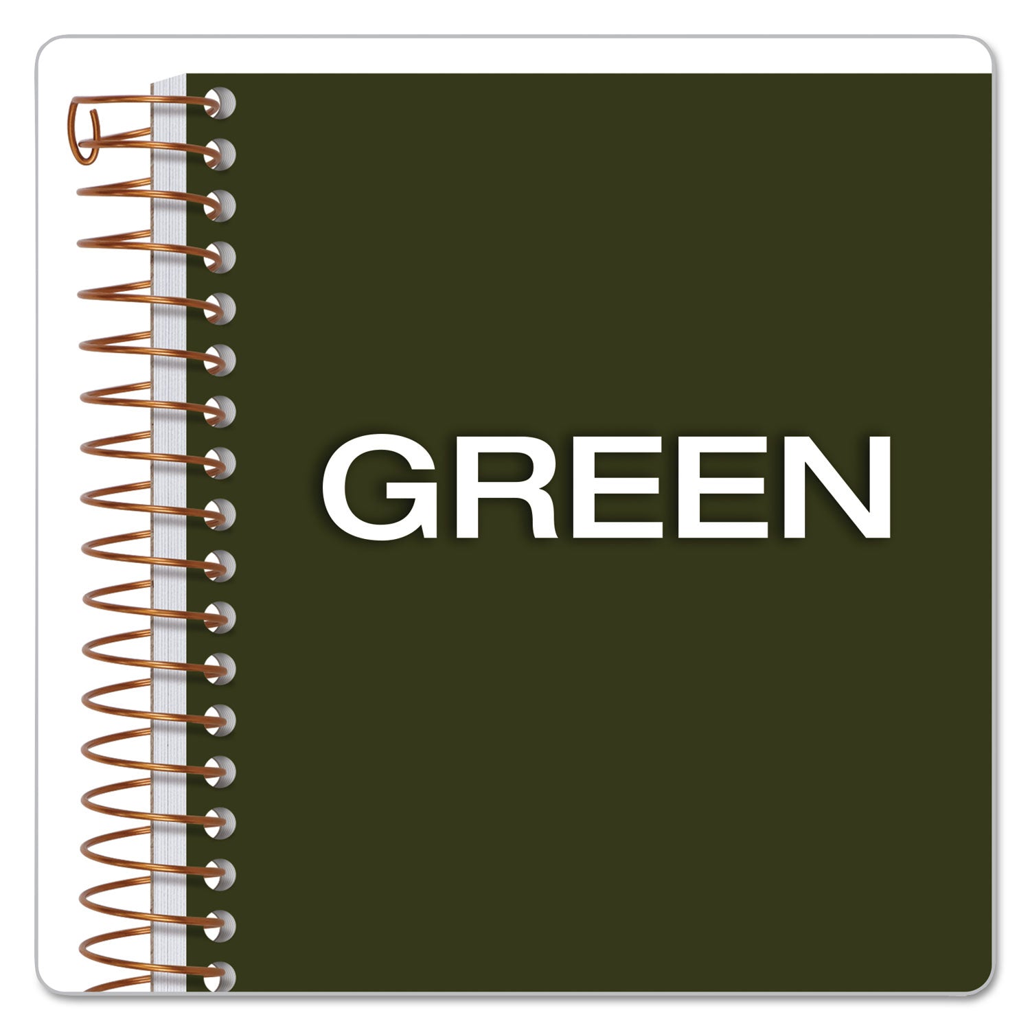 Gold Fibre Personal Notebooks, 1-Subject, Medium/College Rule, Classic Green Cover, (100) 7 x 5 Sheets - 
