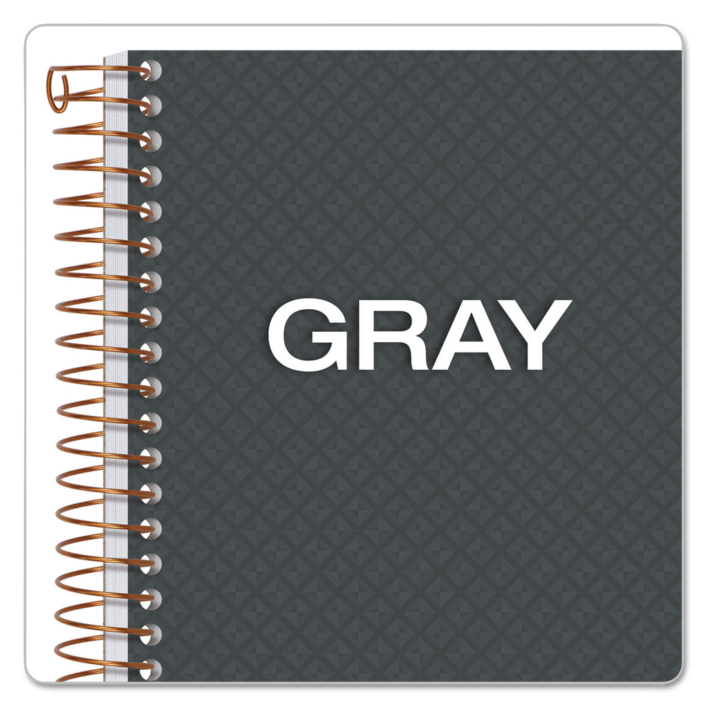 Gold Fibre Personal Notebooks, 1-Subject, Medium/College Rule, Designer Gray Cover, (100) 7 x 5 Sheets - 