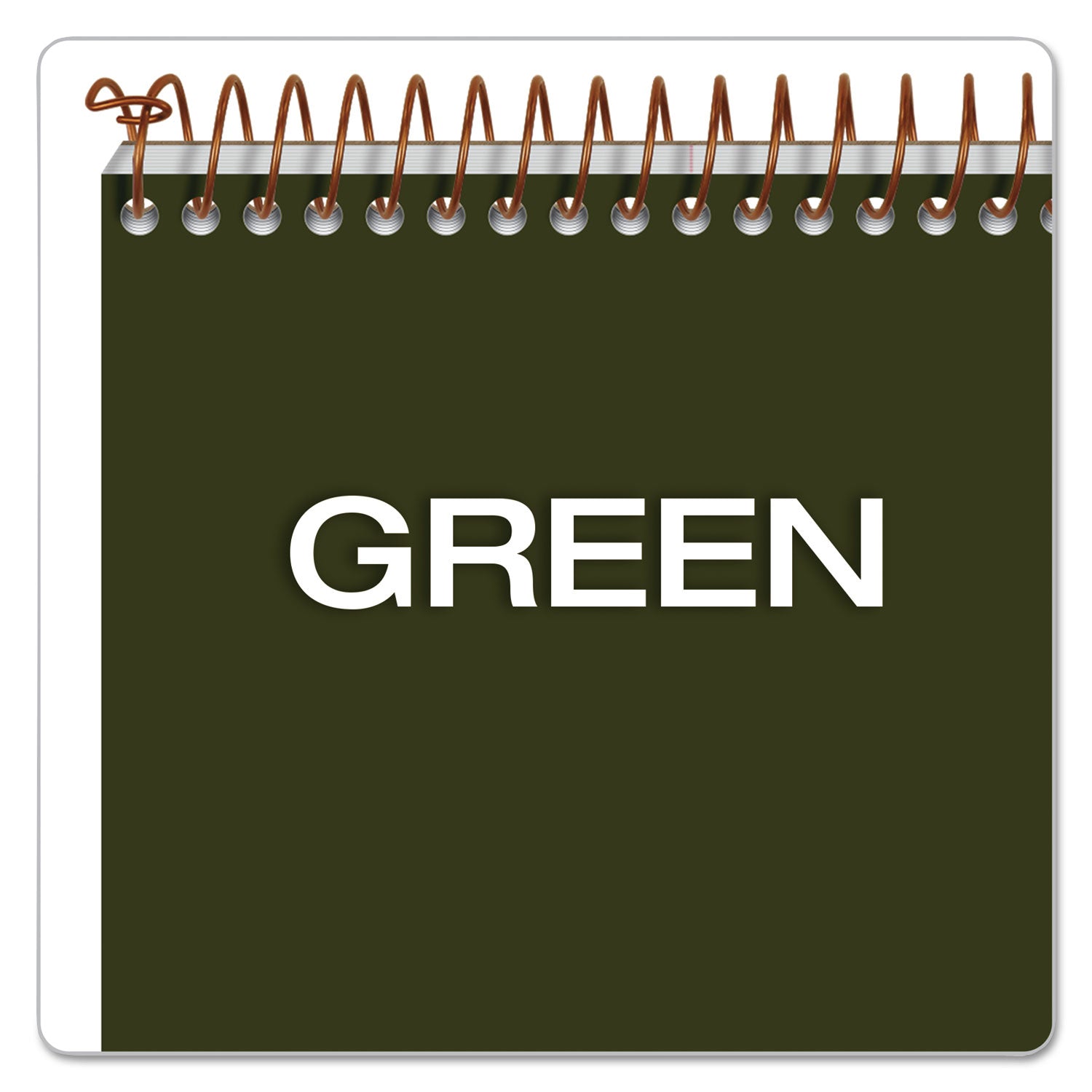 Gold Fibre Steno Pads, Gregg Rule, Designer Green/Gold Cover, 100 White 6 x 9 Sheets - 