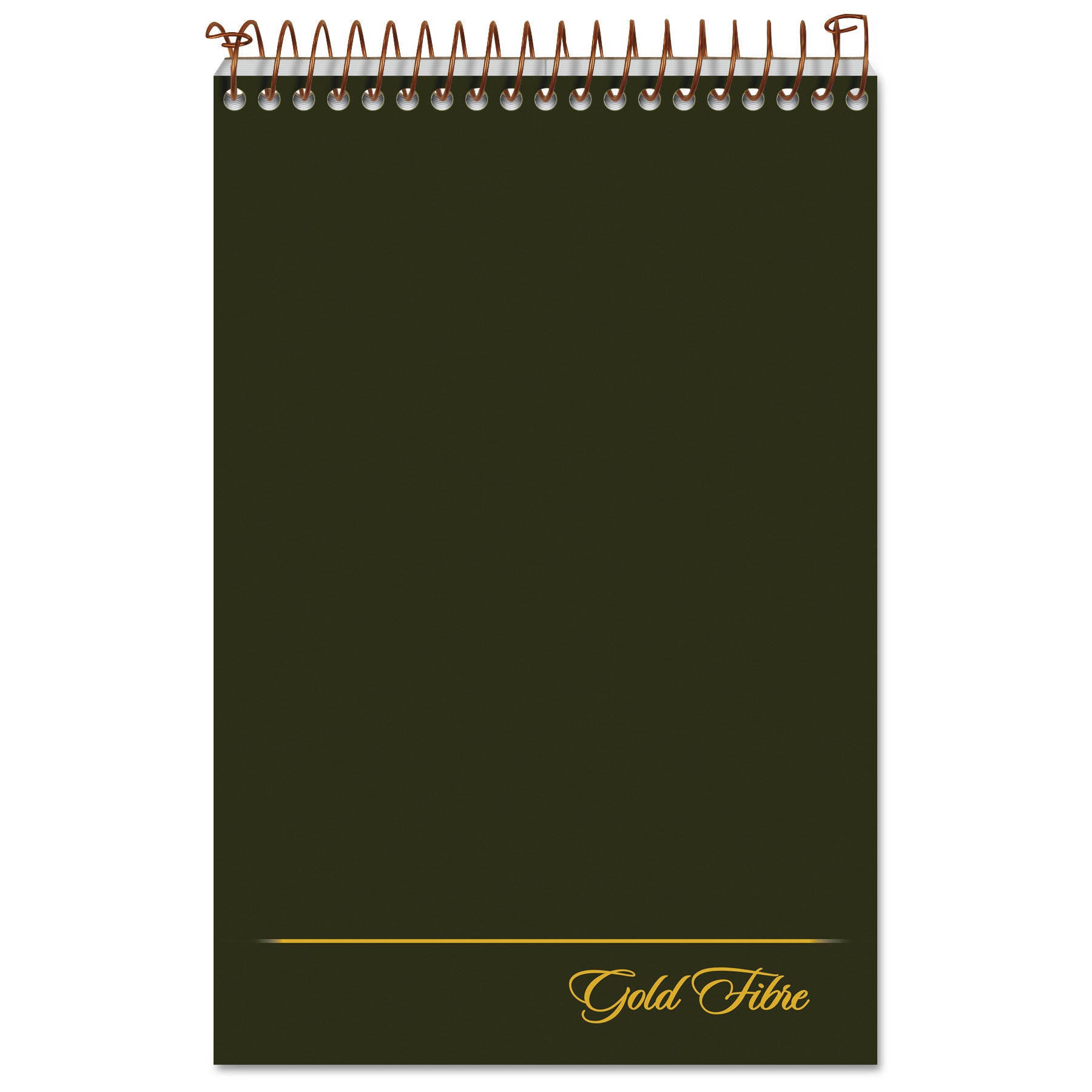 Gold Fibre Steno Pads, Gregg Rule, Designer Green/Gold Cover, 100 White 6 x 9 Sheets - 