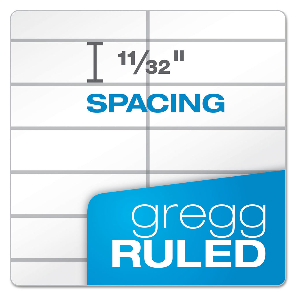 Gold Fibre Steno Pads, Gregg Rule, Designer Green/Gold Cover, 100 White 6 x 9 Sheets - 