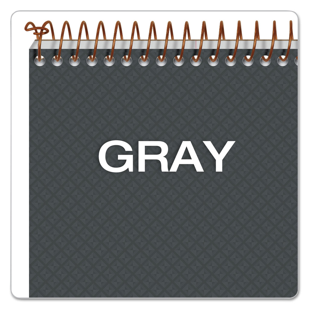 Gold Fibre Steno Pads, Gregg Rule, Designer Diamond Pattern Gray/Gold Cover, 100 White 6 x 9 Sheets - 