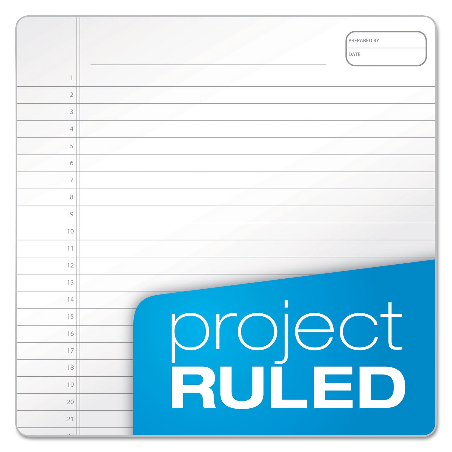 Gold Fibre Wirebound Project Notes Pad, Project-Management Format, Navy Cover, 70 White 8.5 x 11.75 Sheets - 