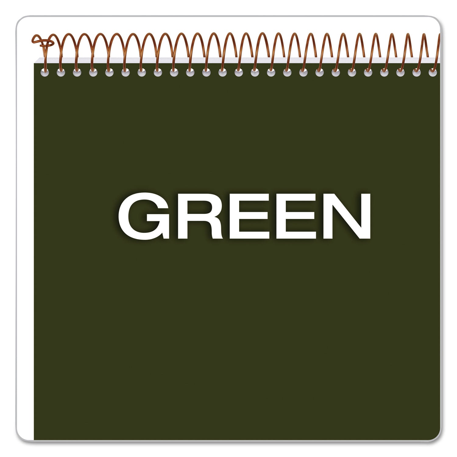 Gold Fibre Wirebound Project Notes Pad, Project-Management Format, Green Cover, 70 White 8.5 x 11.75 Sheets - 