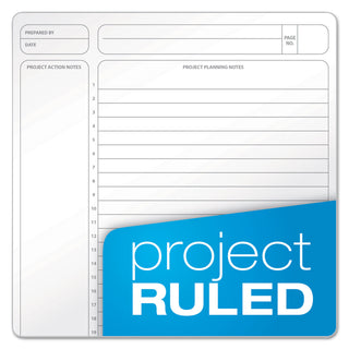 Gold Fibre Wirebound Project Notes Book, 1-Subject, Project-Management Format, Green Cover, (84) 9.5 x 7.25 Sheets