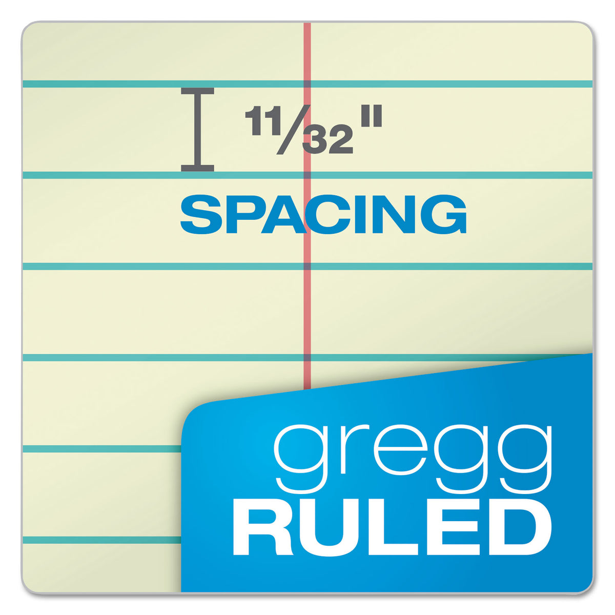 Steno Pads, Gregg Rule, Tan Cover, 80 Green-Tint 6 x 9 Sheets
