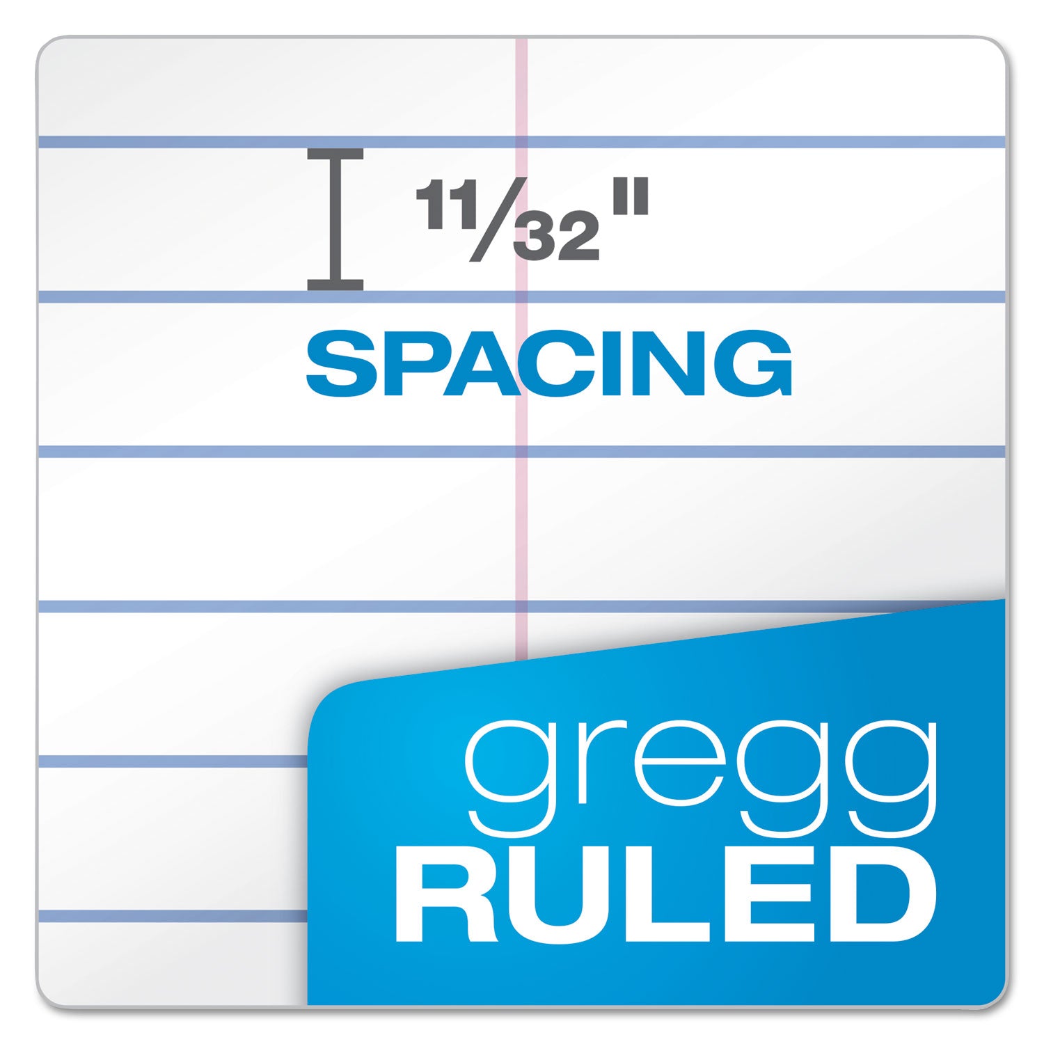 Earthwise by Ampad Recycled Reporter's Notepad, Gregg Rule, White Cover, 70 White 4 x 8 Sheets - 