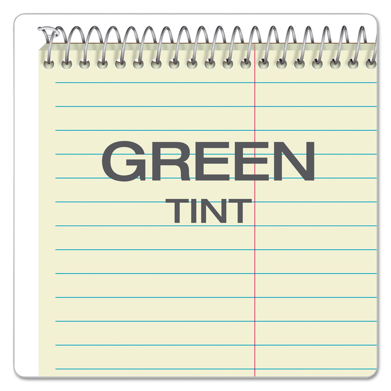 Steno Pads, Gregg Rule, Tan Cover, 70 Green-Tint 6 x 9 Sheets, 6/Pack - 