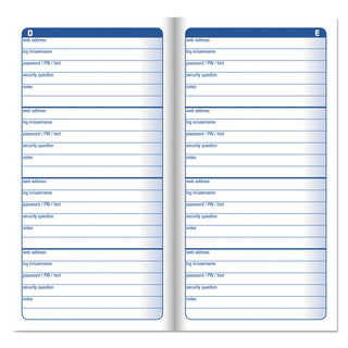 Password Journal, One-Part (No Copies), 3 x 1.5, 4 Forms/Sheet, 192 Forms Total