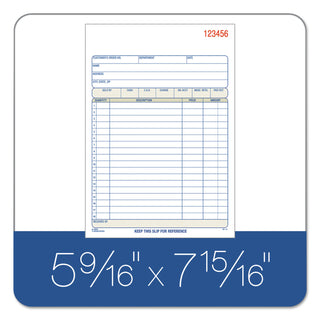 2-Part Sales Book, 18 Lines, Two-Part Carbon, 7.94 x 5.56, 50 Forms Total - 