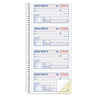 2-Part Receipt Book, Two-Part Carbonless, 4.75 x 2.75, 4 Forms/Sheet, 200 Forms Total