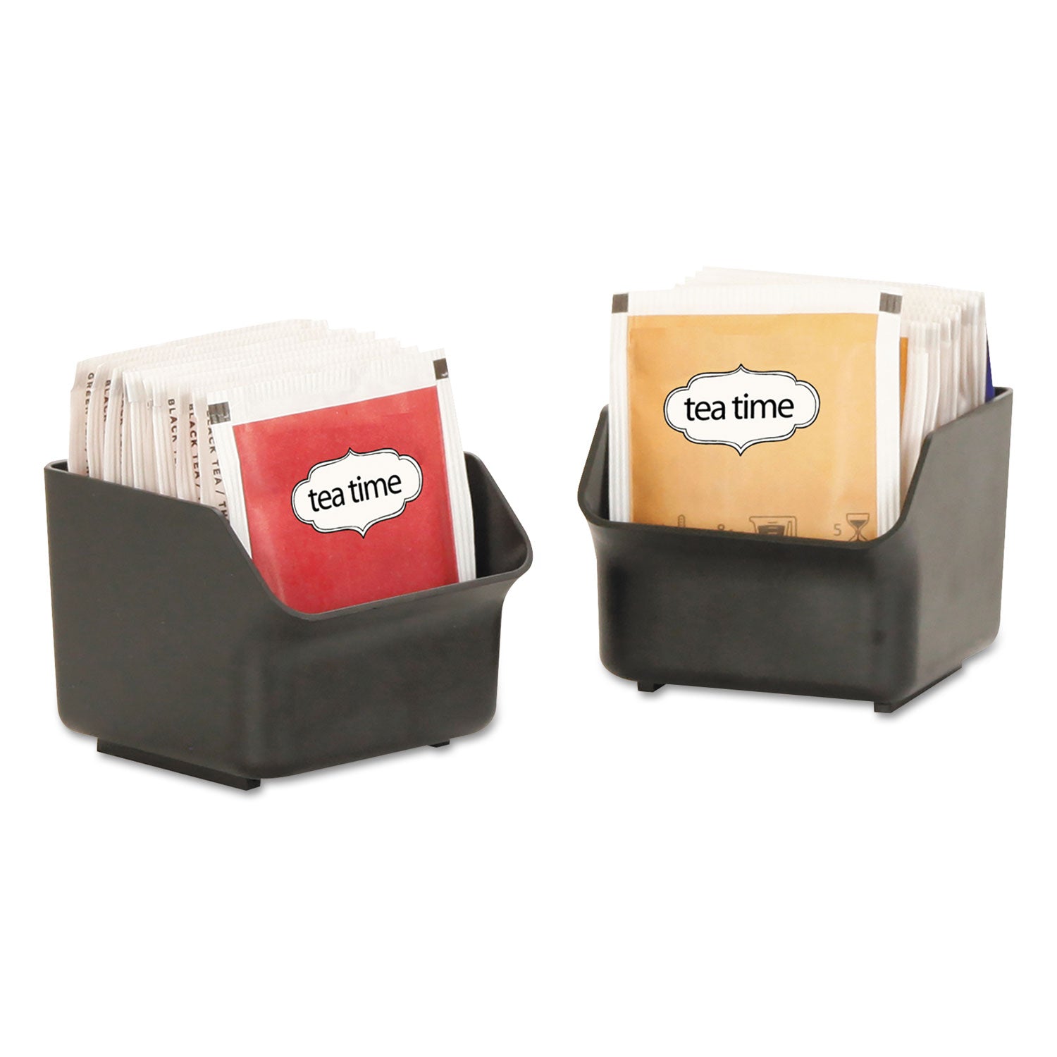 Baggy Nine-Drawer Tea Bag and Accessory Holder, 10.24 x 4.33 x 13.11, Black