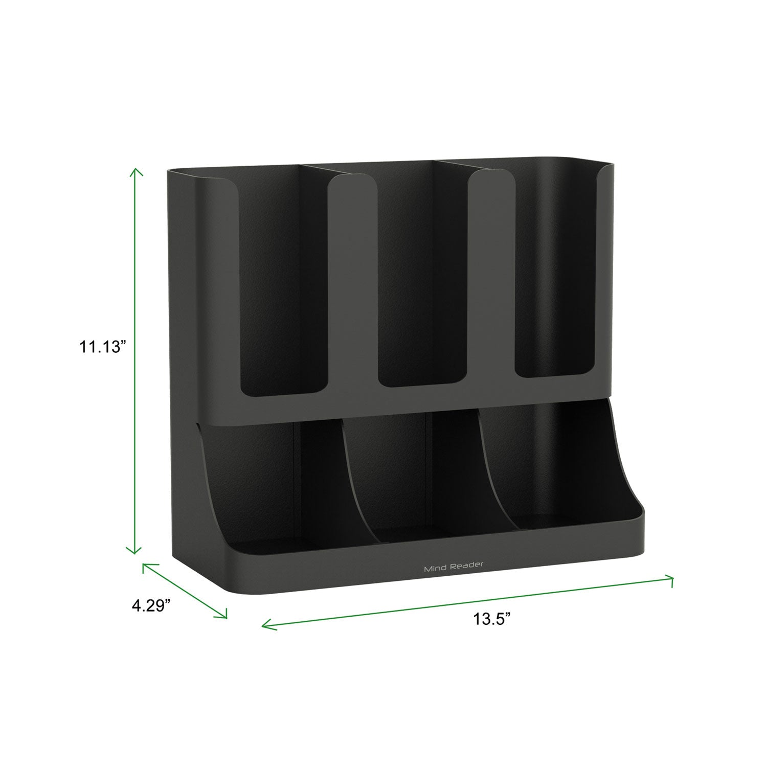 flume-six-section-upright-coffee-condiment-cup-organizer-115-x-65-x-15-black_emsupright6blk - 6