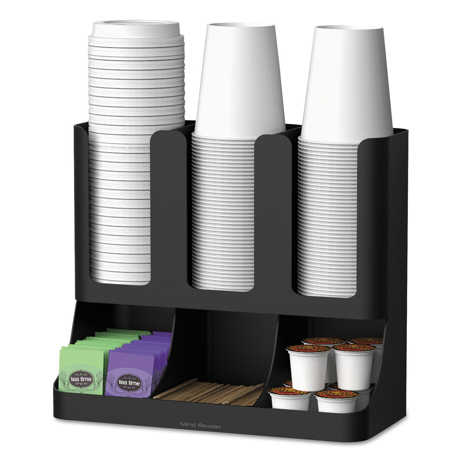 flume-six-section-upright-coffee-condiment-cup-organizer-115-x-65-x-15-black_emsupright6blk - 1