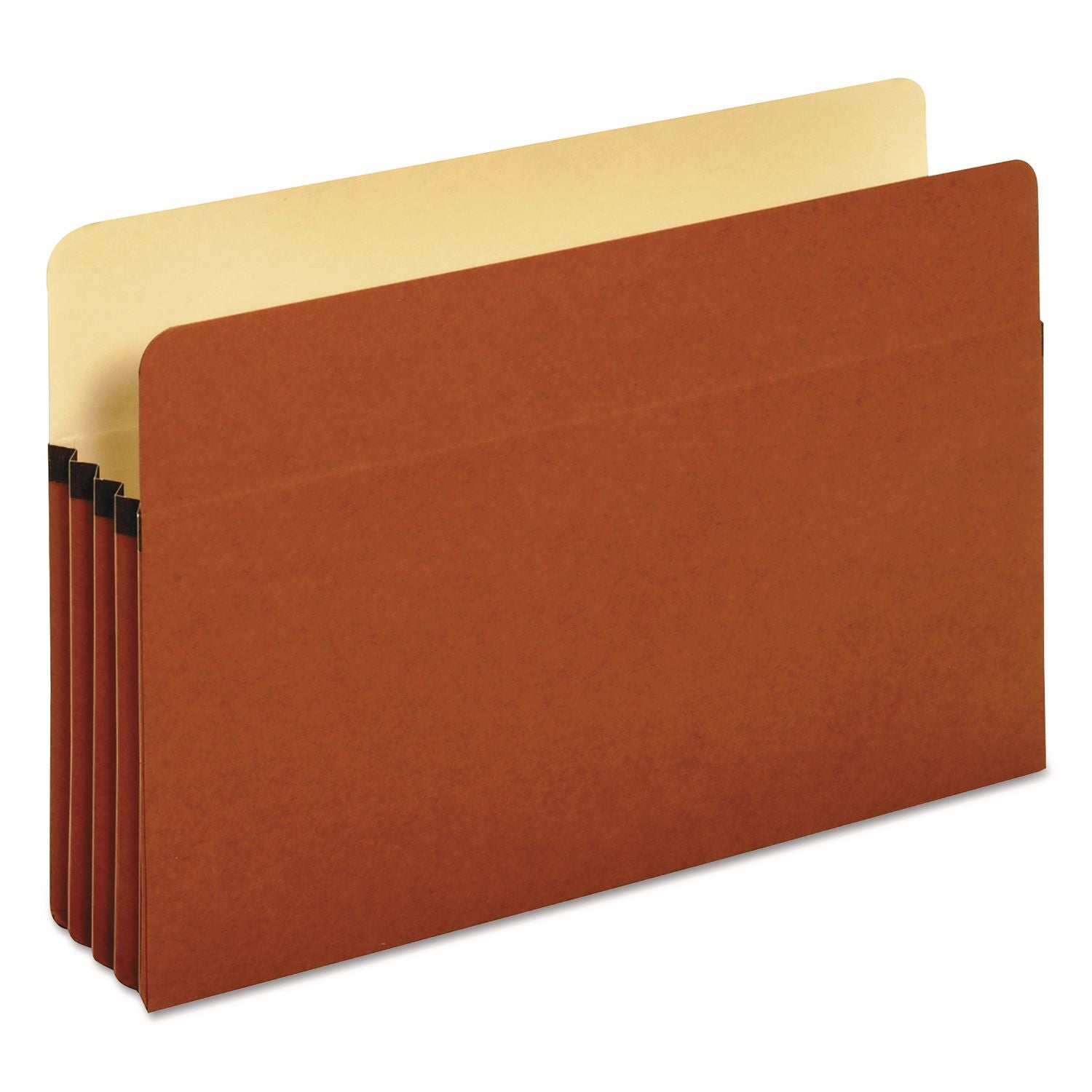 Standard Expanding File Pockets, 3.5" Expansion, Legal Size, Red Fiber, 25/Box