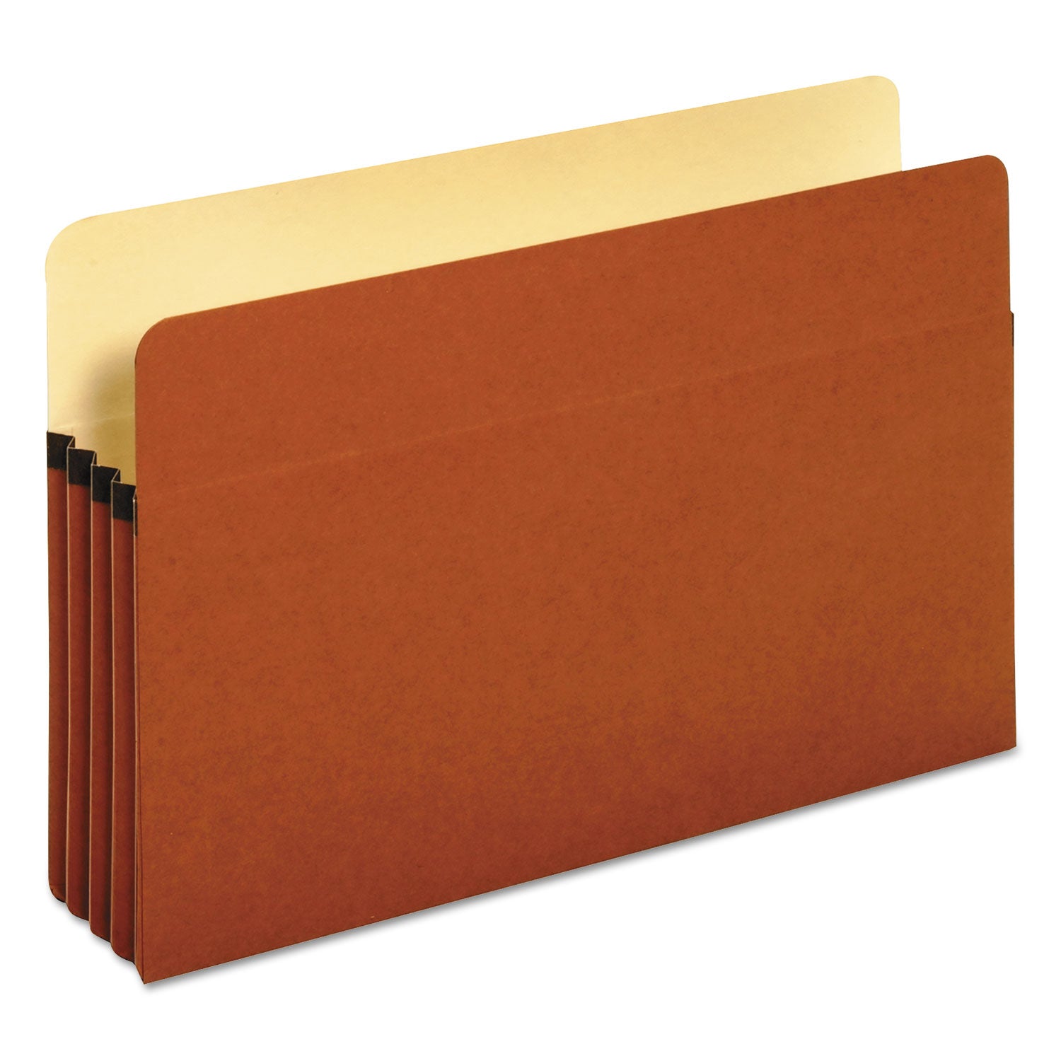 Standard Expanding File Pockets, 3.5" Expansion, Legal Size, Red Fiber, 25/Box - 