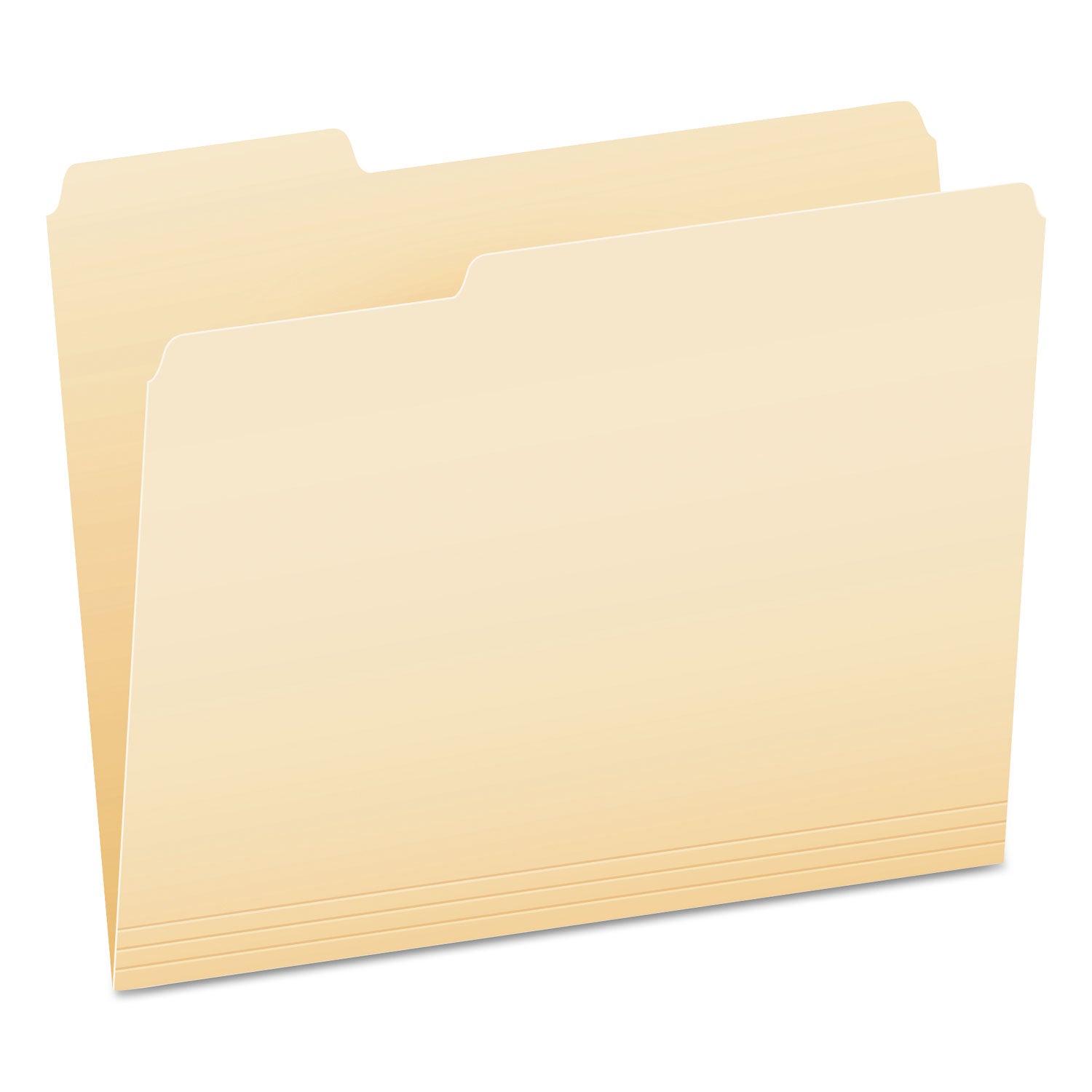 SmartShield Top Tab File Folders, 1/3-Cut Tabs: Assorted, Letter Size, Manila, 100/Box - 