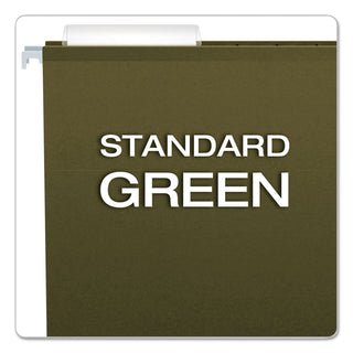 Reinforced Hanging File Folders with Printable Tab Inserts, Legal Size, 1/3-Cut Tabs, Standard Green, 25/Box - 