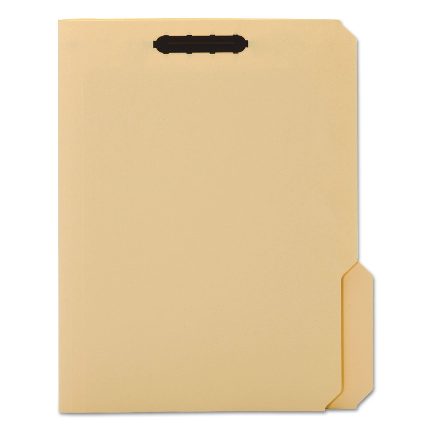 Top Tab Fastener Folder, 0.75" Expansion, 2 Fasteners, Letter Size, Manila Exterior, 50/Box - 