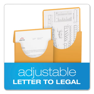 Expandable Kraft Retention Jackets, Straight Tab, Letter/Legal Size, Brown, 100/Box