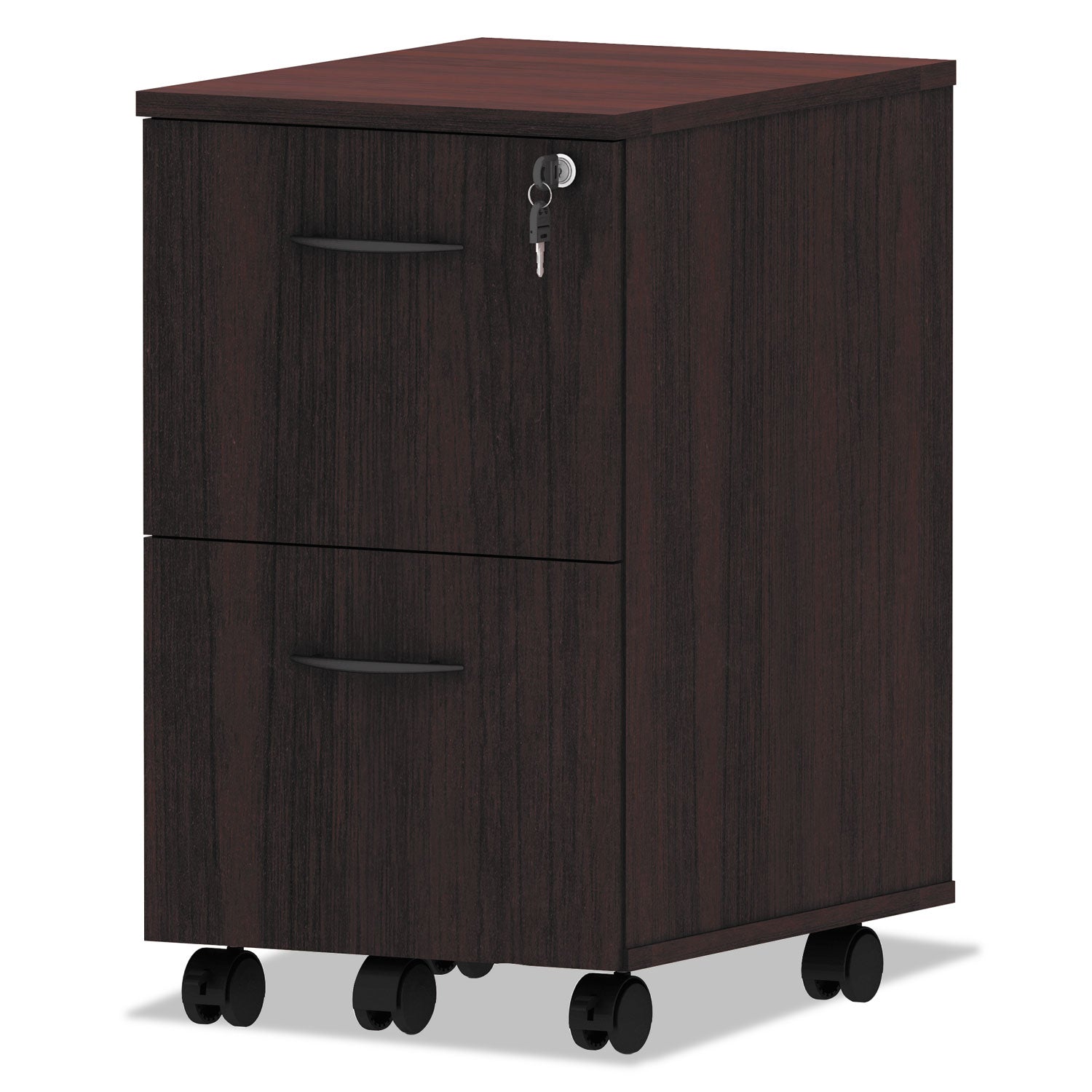 alera-valencia-series-mobile-pedestal-left-or-right-2-legal-letter-size-file-drawers-mahogany-1538-x-20-x-2663_aleva582816my - 3