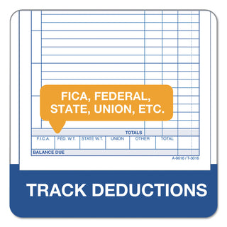 Weekly Employee Time Cards, One Side, 4.25 x 6.75, 100/Pack - 