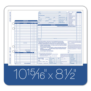 Auto Repair Four-Part Order Form, Four-Part Carbonless, 11 x 8.5, 50 Forms Total - 