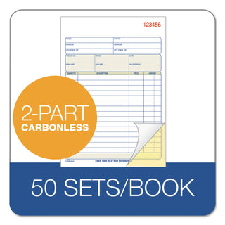 Sales Order Book, Two-Part Carbonless, 7.94 x 5.56, 50 Forms Total - 