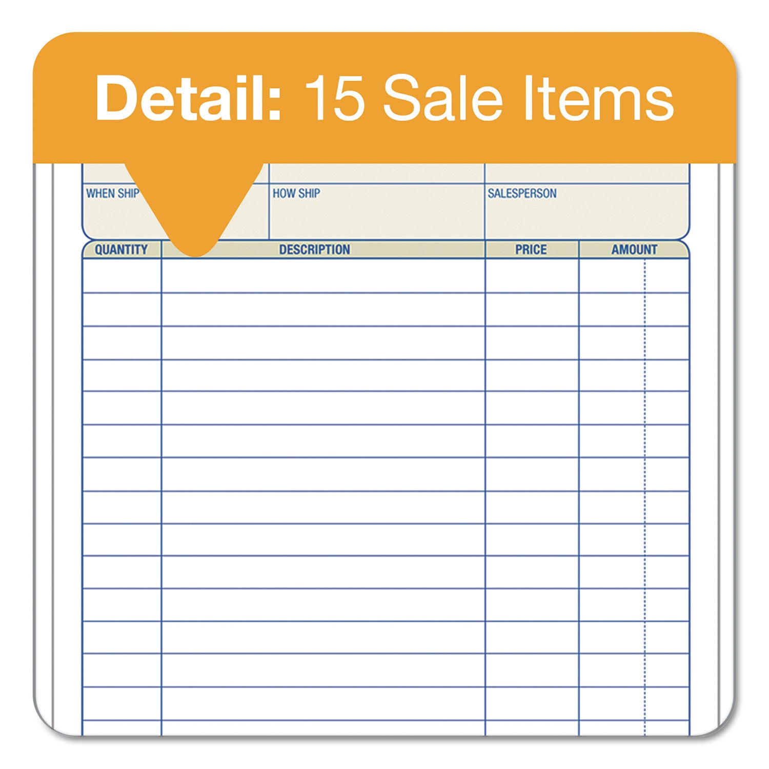 Sales Order Book, Two-Part Carbonless, 7.94 x 5.56, 50 Forms Total - 