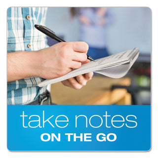 Second Nature Recycled Notepads, Gregg Rule, Randomly Assorted Cover Colors, 70 White 4 x 8 Sheets