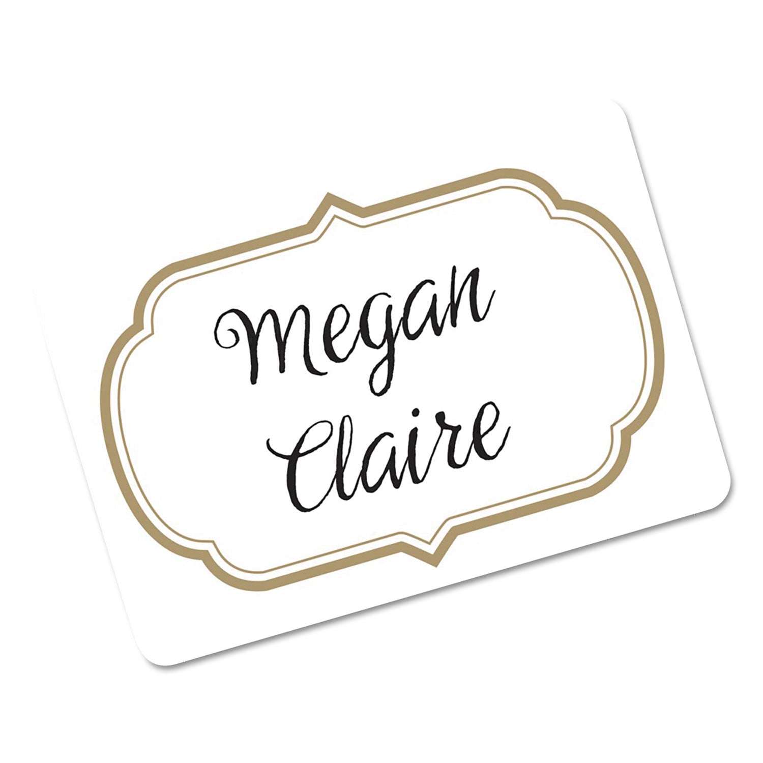 flexible-adhesive-name-badge-labels-3-3-8-x-2-1-3-white-gold-border-120-pk_ave8720 - 2