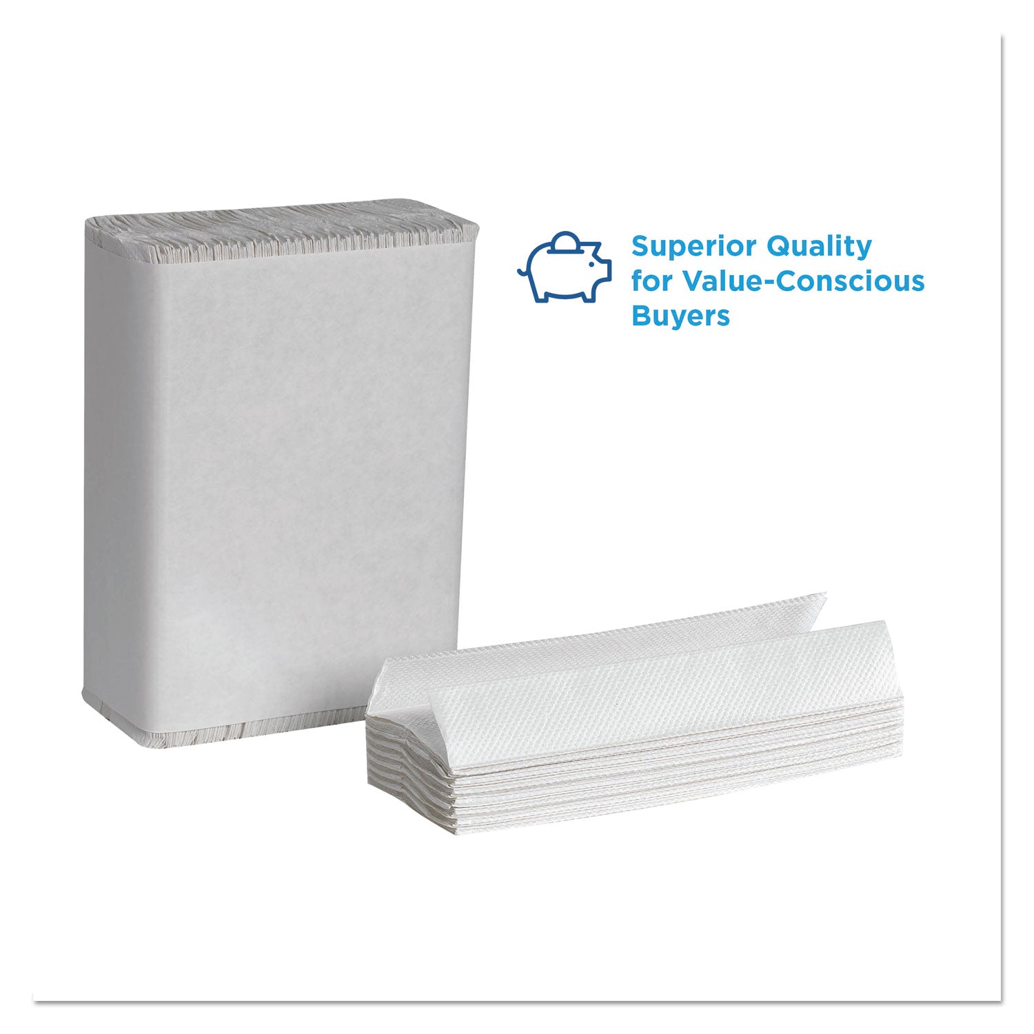 Pacific Blue Select C-Fold Paper Towel, 1-Ply, 10.1 x 10.1, White, 200/Pack, 12 Packs/Carton - 