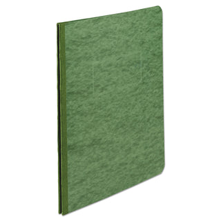Pressboard Report Cover with Tyvek Reinforced Hinge, Two-Piece Prong Fastener, 3" Capacity, 8.5 x 11, Dark Green/Dark Green - 