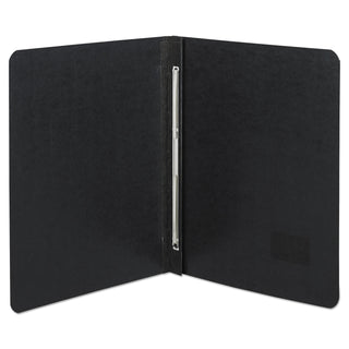 PRESSTEX Report Cover with Tyvek Reinforced Hinge, Side Bound, Two-Piece Prong Fastener, 3" Capacity, 8.5 x 11, Black/Black